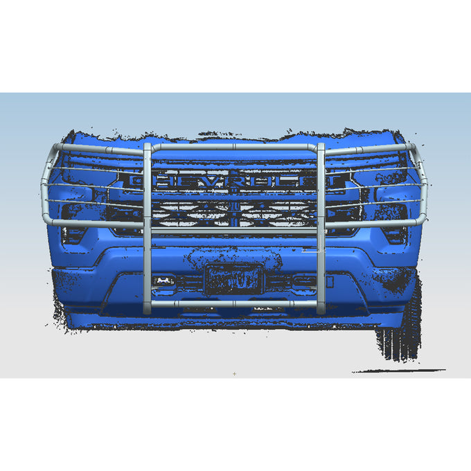 Polished Stainless Steel Grille Guard <br> 22-24 Chevrolet Silverado 1500