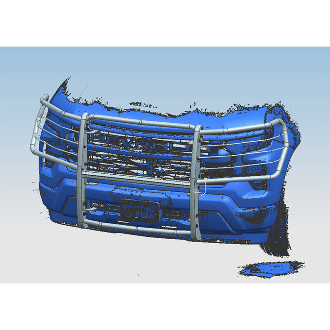 Polished Stainless Steel Grille Guard <br> 22-24 Chevrolet Silverado 1500