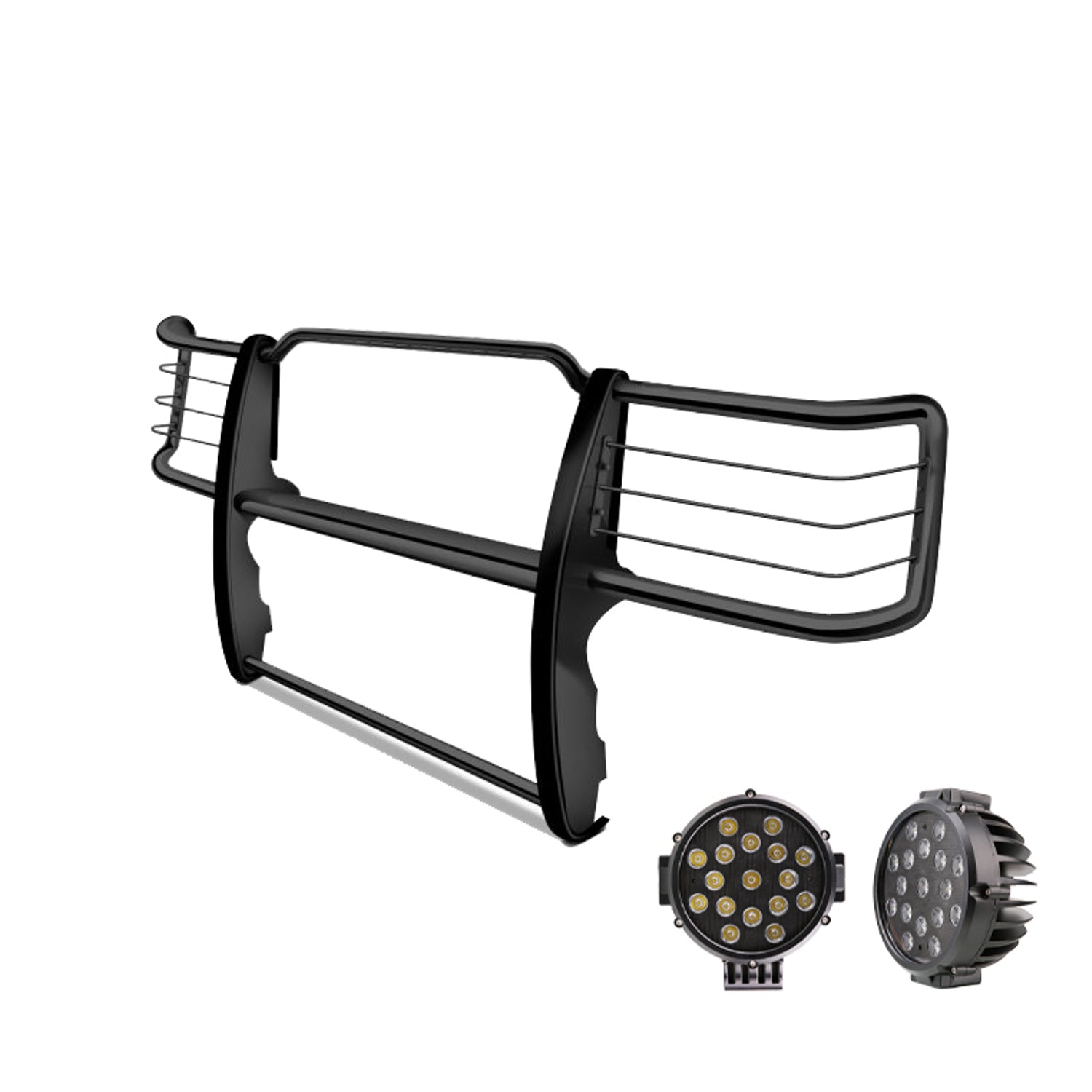 Black Powder Coat Grille Guard Kit <br> 11-14 Chevrolet Silverado 2500 3500 HD