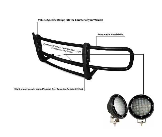 Spartan Grille Guard Kit <br> 16-23 Mercedes-Benz Metris