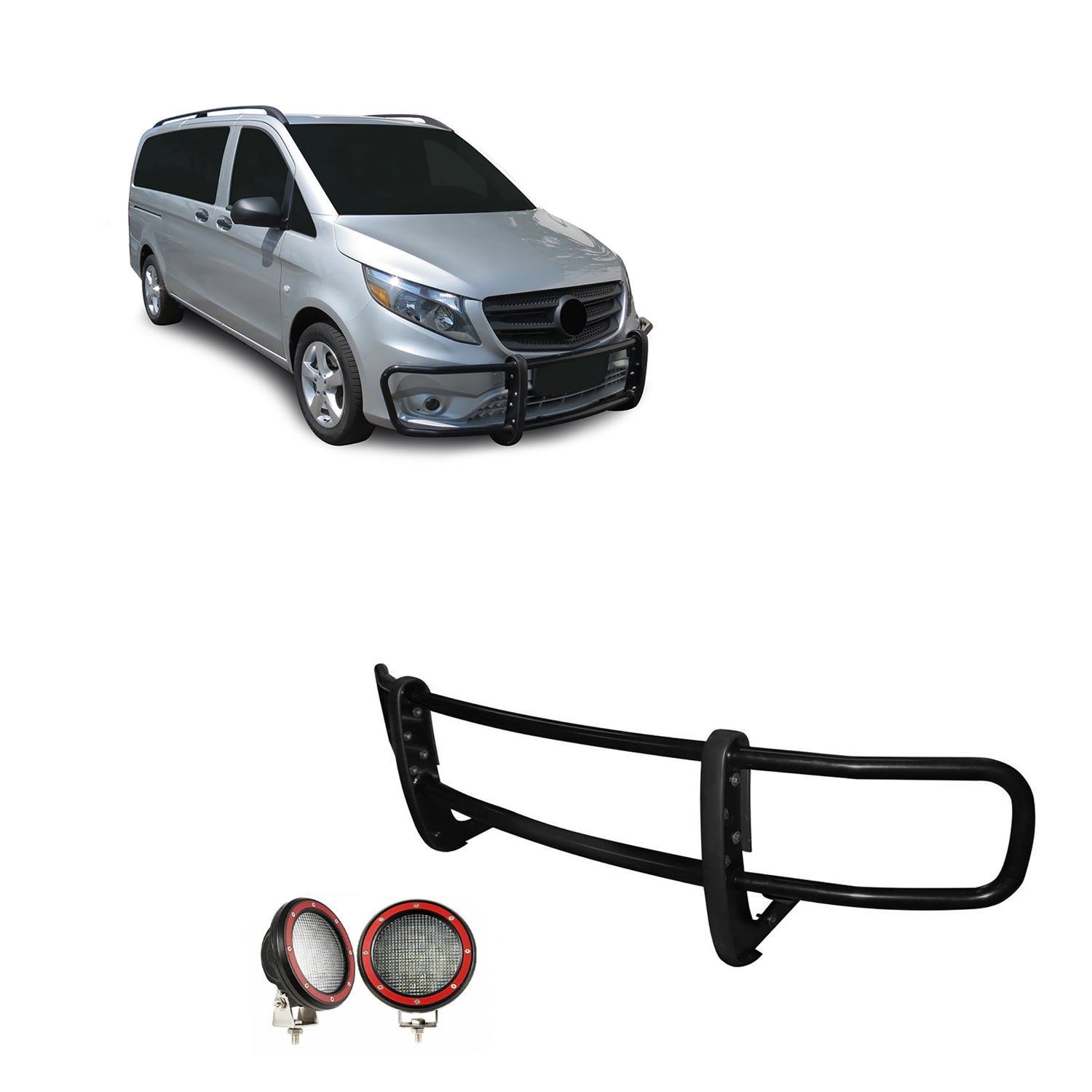 Spartan Grille Guard Kit <br> 16-23 Mercedes-Benz Metris