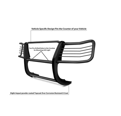 Black Powder Coat Grille Guard <br> 17-24 Nissan Titan