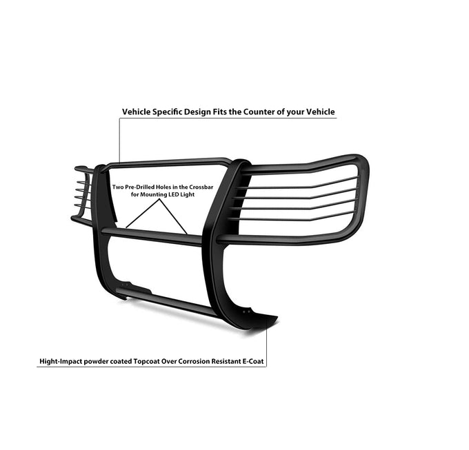 Black Powder Coat Grille Guard <br> 17-24 Nissan Titan