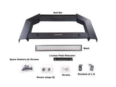 Armour Matte Black Bull Bar without LED Lights <br> 21-24 Jeep Grand Cherokee L