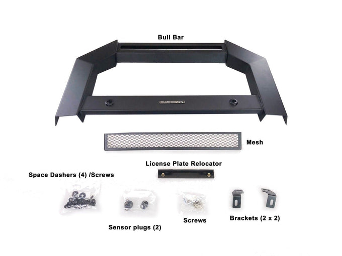 Armour Matte Black Bull Bar without LED Lights <br> 21-24 Jeep Grand Cherokee L