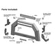 Armour Matte Black Bull Bar w/ LED Lights <br> 10-24 Toyota 4Runner