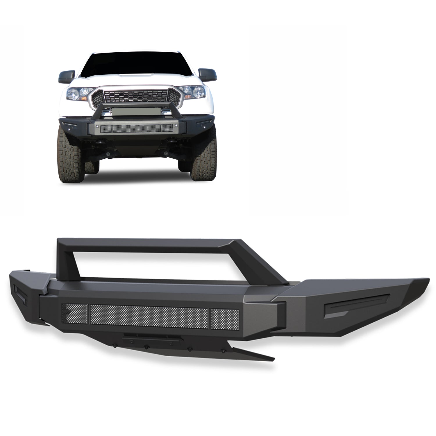 Armour II Heavy Duty Modular Front Bumper <br> 19-23 Ford Ranger