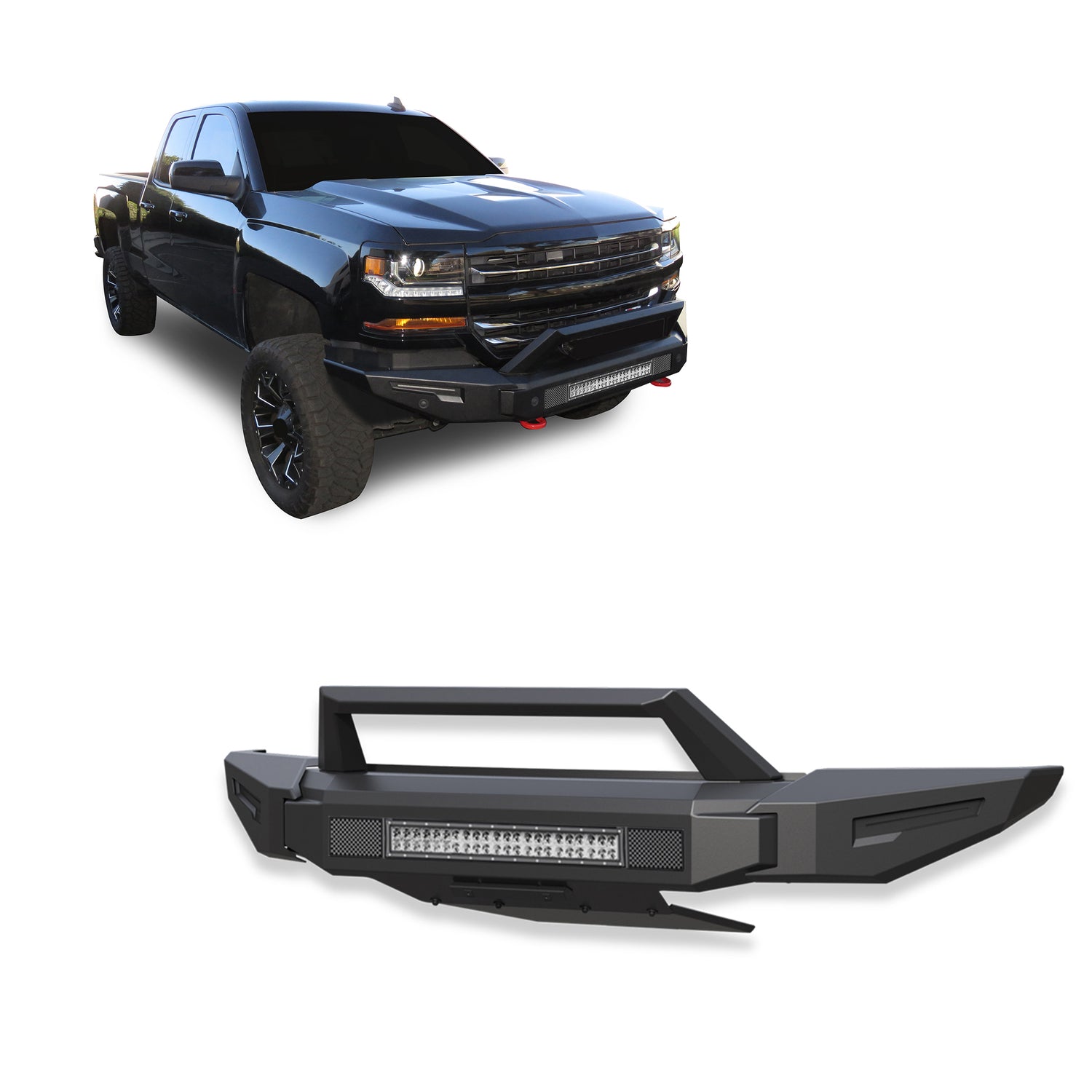 Armour II Heavy Duty Modular Front Bumper Kit <br> 16-18 Chevrolet Silverado 1500