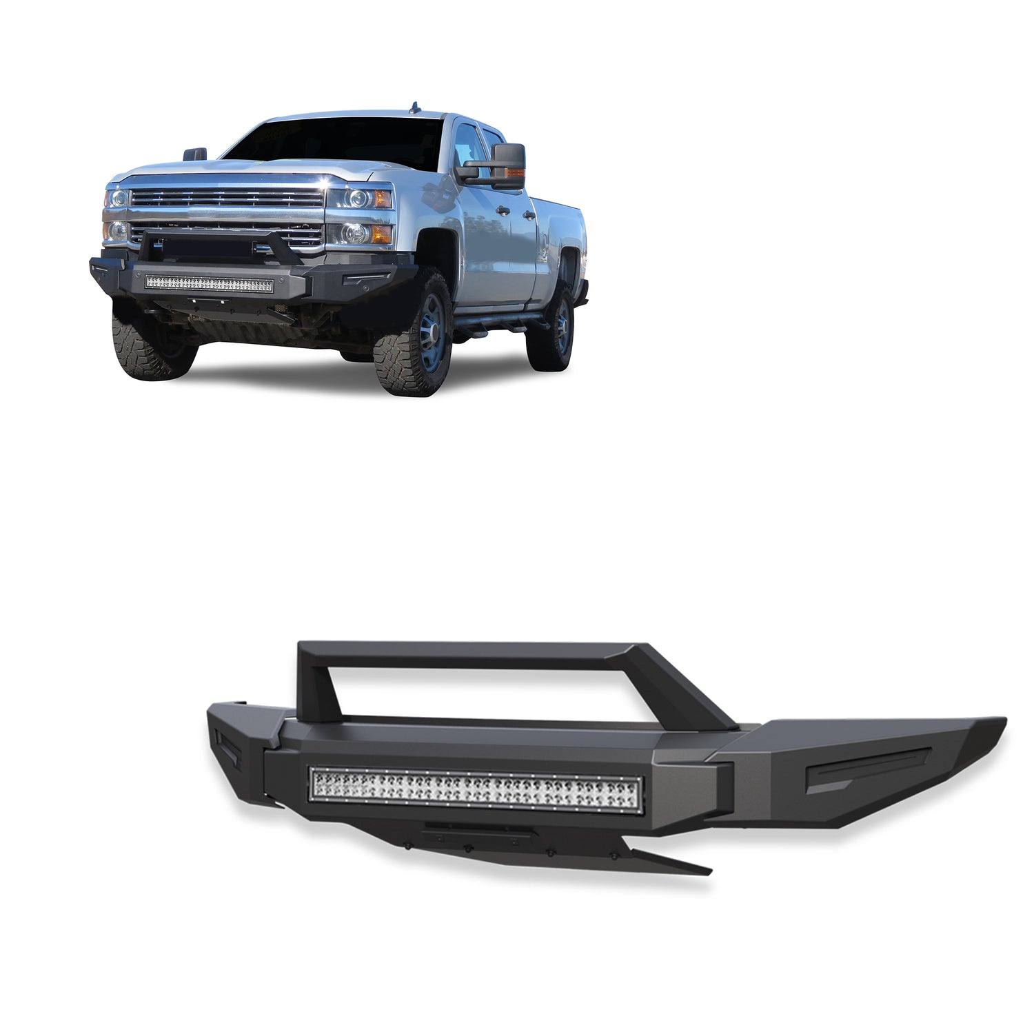 Armour II Heavy Duty Modular Front Bumper Kit <br> 15-19 Chevrolet Silverado 2500 HD