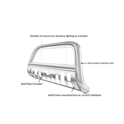 Polished Stainless Steel Bull Bar <br> 08-10 Jeep Grand Cherokee