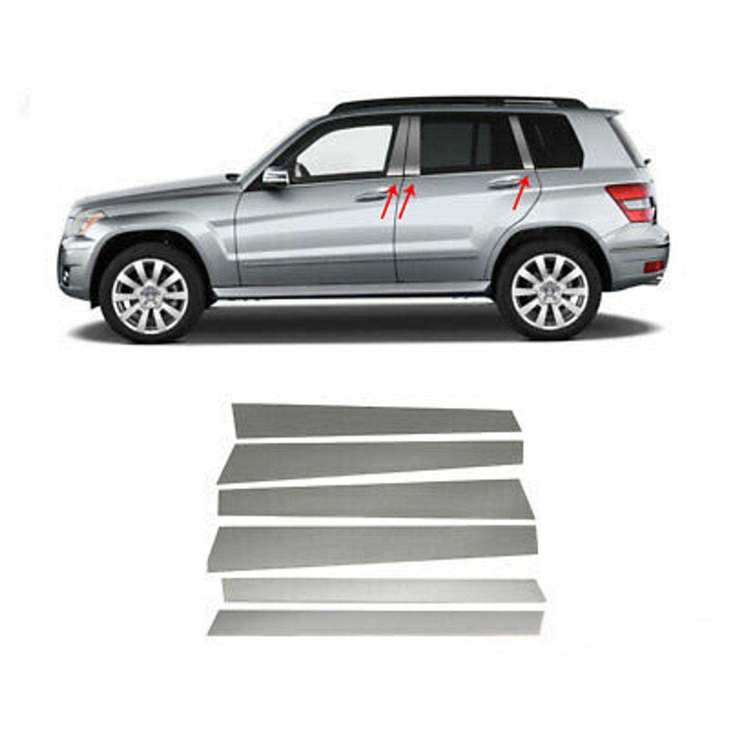 Pillar Post Trims <br> 09-15 Mercedes-Benz GLK350