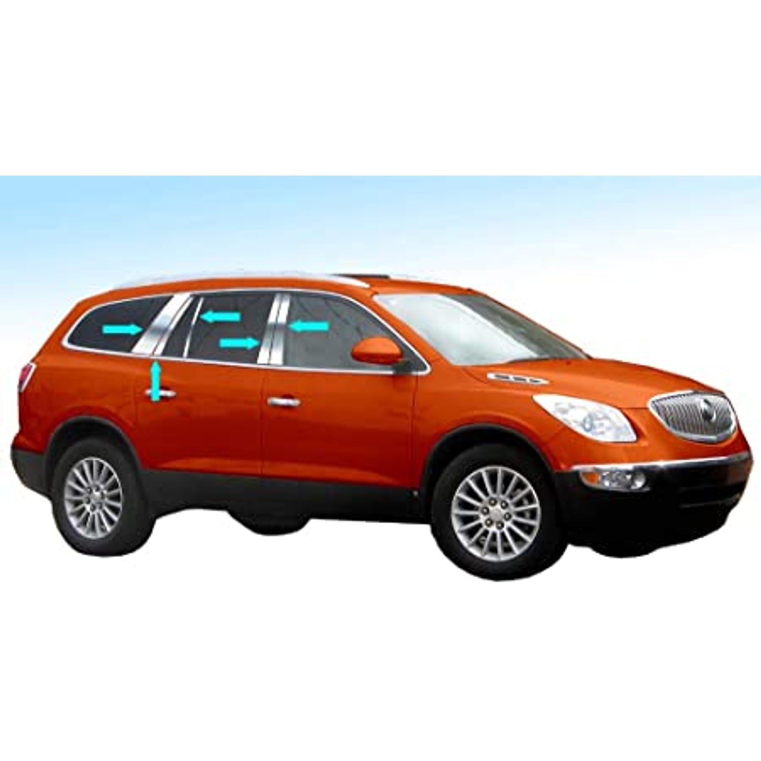Pillar Post Trims <br> 08-17 Buick Enclave