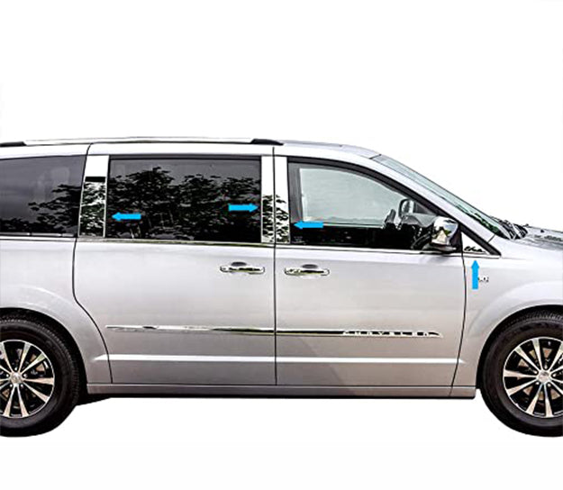 Pillar Post Trims <br> 08-16 Chrysler Town & Country Dodge Grand Caravan