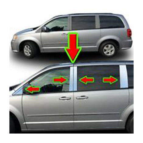 Pillar Post Trims <br> 08-16 Chrysler Town & Country Dodge Grand Caravan