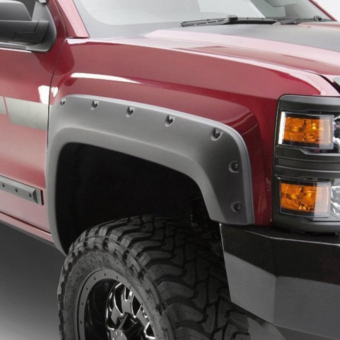 Black Bolt-head Style Fender Flares <br> 07-13 Chevrolet Silverado 1500