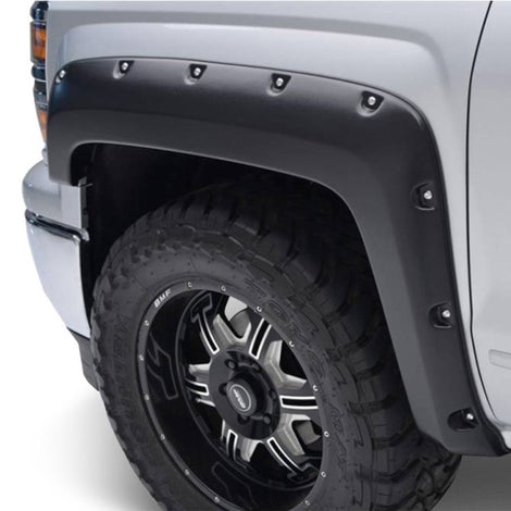 Black Bolt-head Style Fender Flares <br> 19-23 Chevrolet Silverado 1500