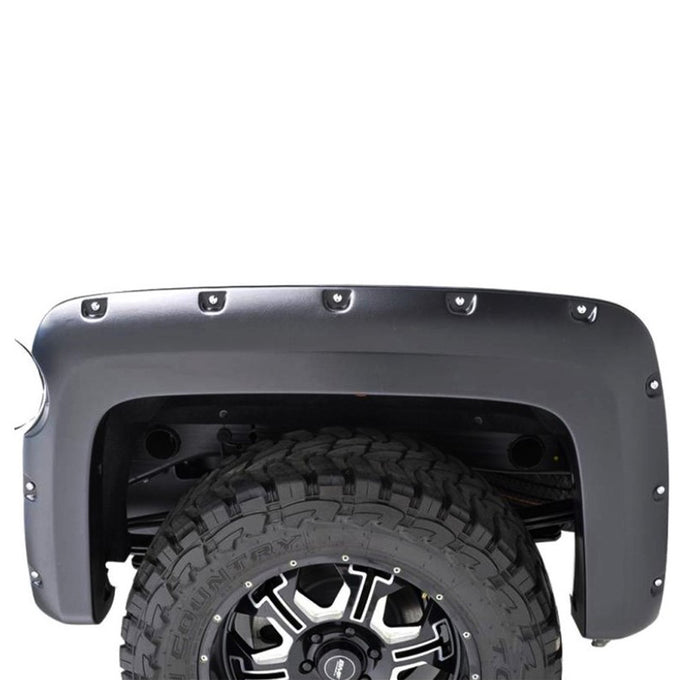 Black Bolt-head Style Fender Flares <br> 19-23 Chevrolet Silverado 1500