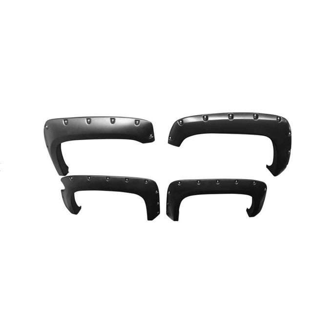 Black Bolt-head Style Fender Flares <br> 19-23 Chevrolet Silverado 1500