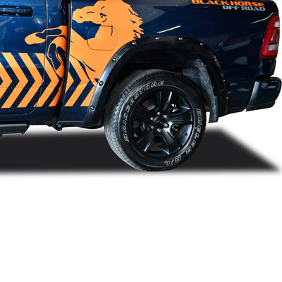 Black Bolt-head Style Fender Flares <br> 19-23 Ram 1500