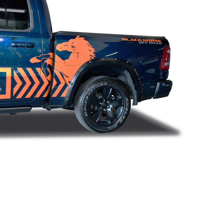 Black Bolt-head Style Fender Flares <br> 19-23 Ram 1500
