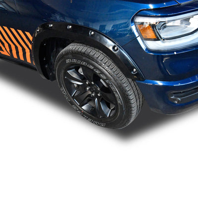 Black Bolt-head Style Fender Flares <br> 19-23 Ram 1500