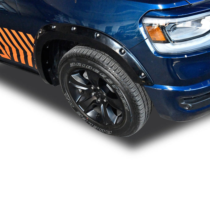 Black Bolt-head Style Fender Flares <br> 19-23 Ram 1500