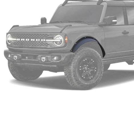 Black Sheet Metal Plate Rear Fender Flares <br> 21-24 Ford Bronco