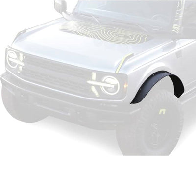 Black Sheet Metal Plate Rear Fender Flares <br> 21-24 Ford Bronco
