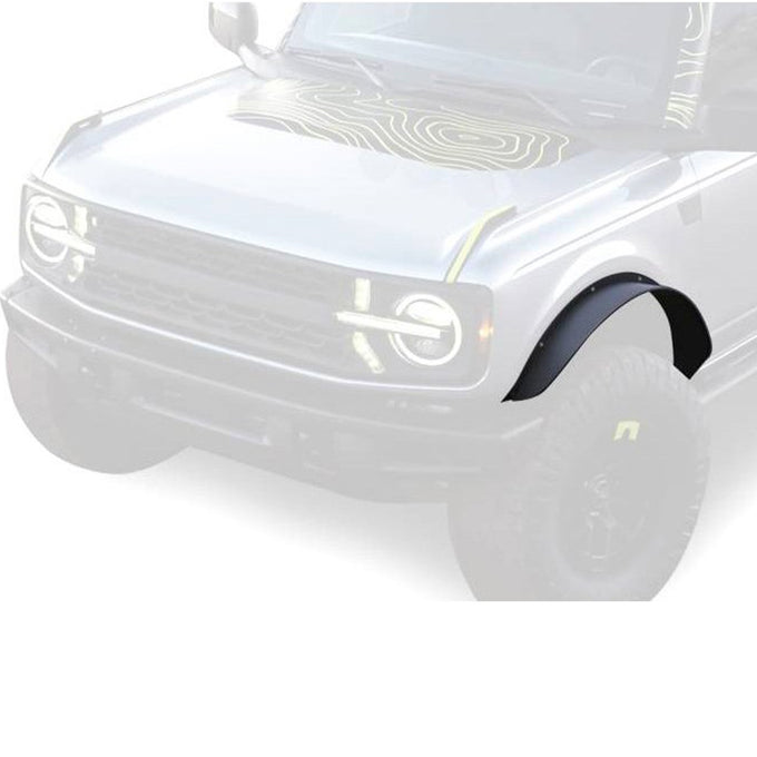 Black Sheet Metal Plate Rear Fender Flares <br> 21-24 Ford Bronco