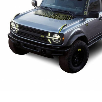 Black Textured Rear Fender Flares <br> 21-24 Ford Bronco