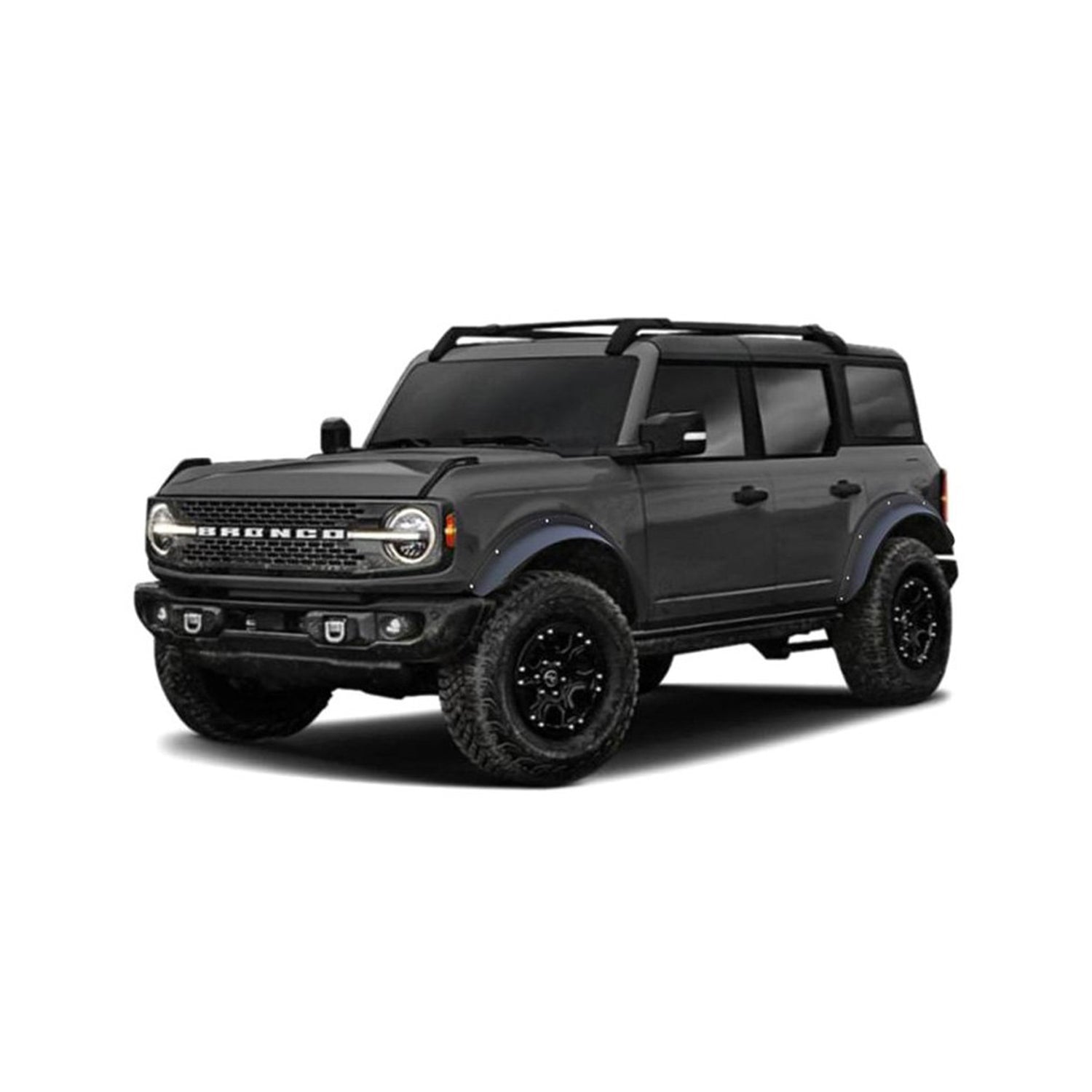 Black Steel Sheet Front & Rear Fender Flares <br> 21-24 Ford Bronco