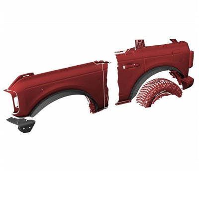 Textured Front & Rear Fender Flares <br> 21-24 Ford Bronco