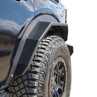 Black Textured Rear Fender Flares <br> 21-24 Ford Bronco