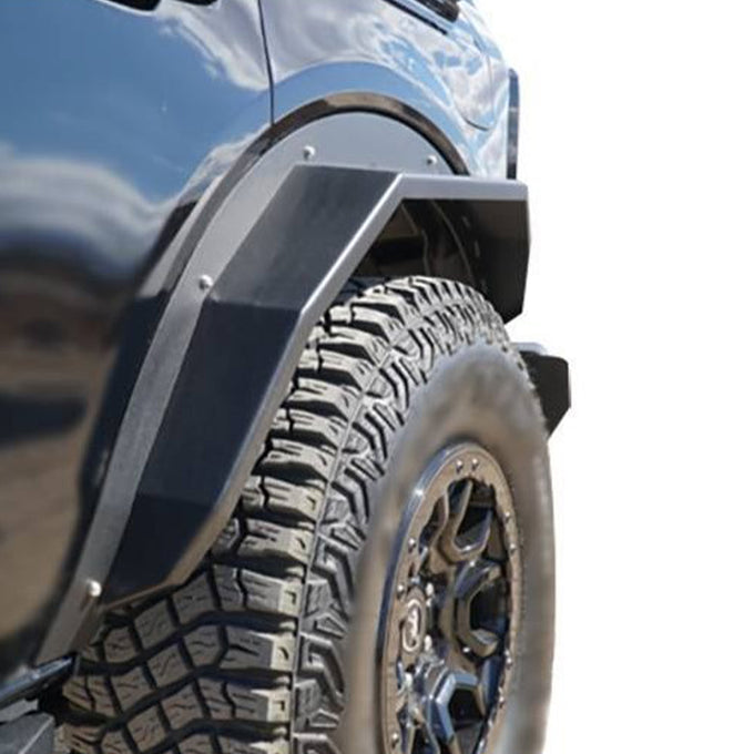 Black Textured Rear Fender Flares <br> 21-24 Ford Bronco