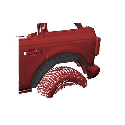 Black Textured Rear Fender Flares <br> 21-24 Ford Bronco