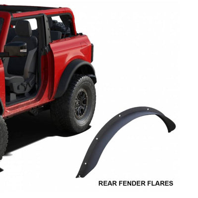 Textured Front & Rear Fender Flares <br> 21-24 Ford Bronco