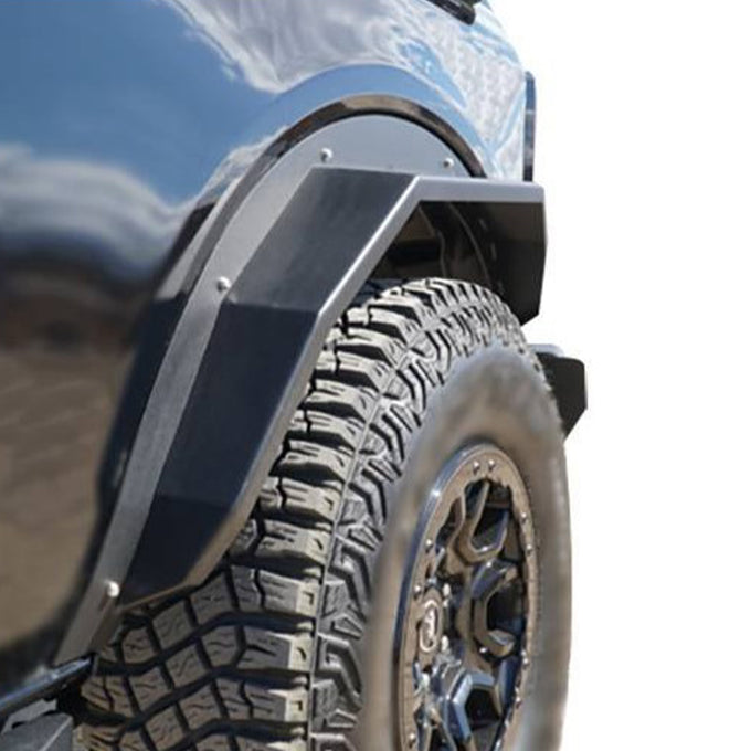 Black Textured Rear Fender Flares <br> 21-24 Ford Bronco