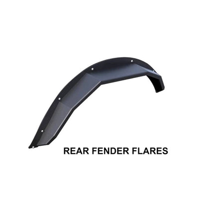 Black Textured Rear Fender Flares <br> 21-24 Ford Bronco