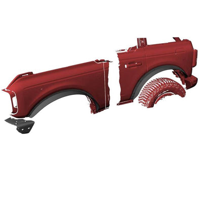 Black Bolt-head Style Fender Flares <br> 21-23 Ford Bronco Sport