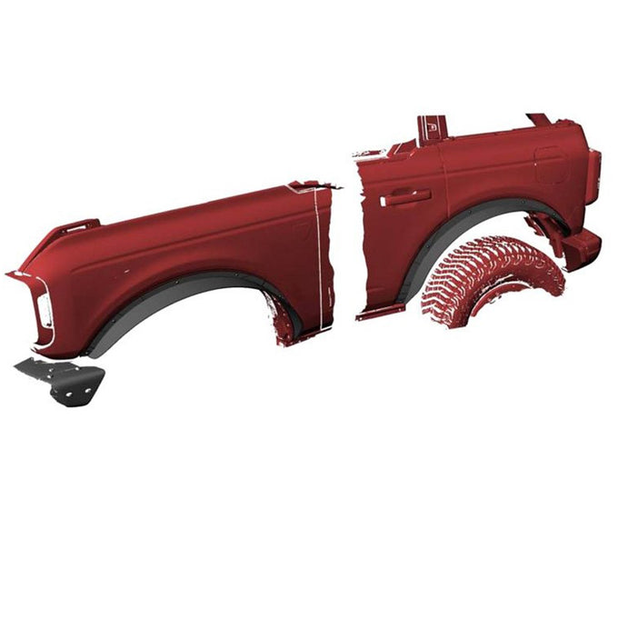 Black Bolt-head Style Fender Flares <br> 21-23 Ford Bronco Sport