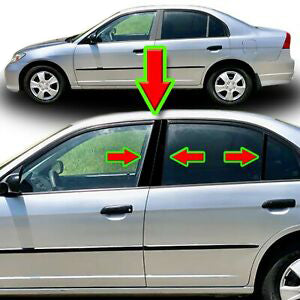 Pillar Post Trims <br> 01-05 Honda Civic