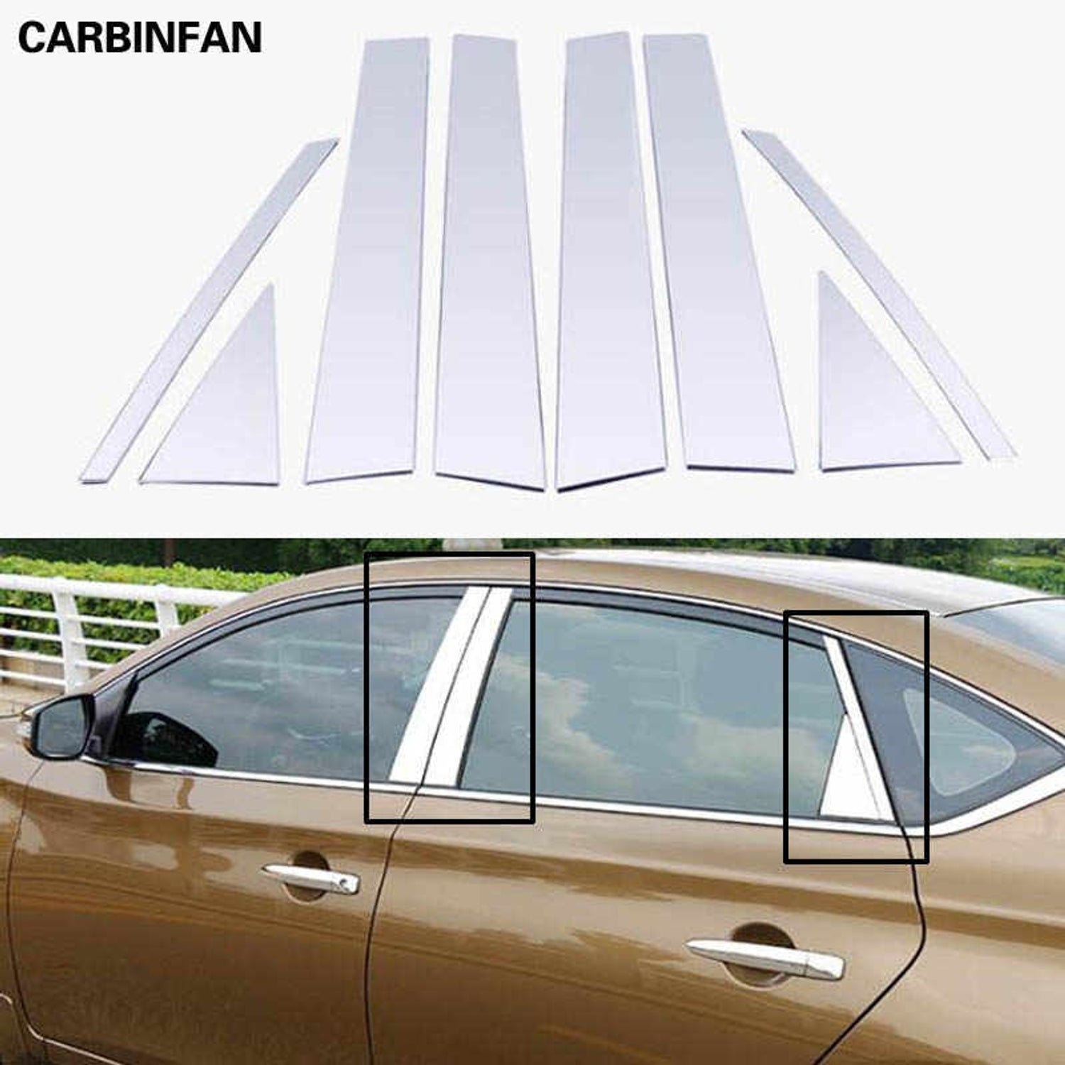 Pillar Post Trims <br> 13-16 Nissan Sentra