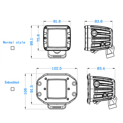 LED 2in. Cube Lights <br> Universal