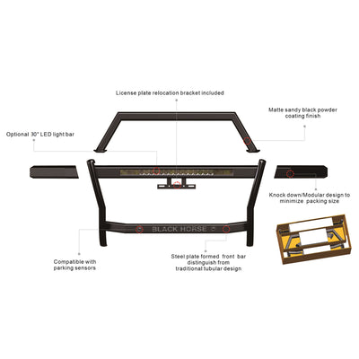 Rambler Grille Guard Kit <br> 05-23 Toyota Tacoma