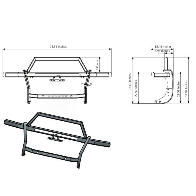 Rambler Grille Guard Kit <br> 05-23 Toyota Tacoma