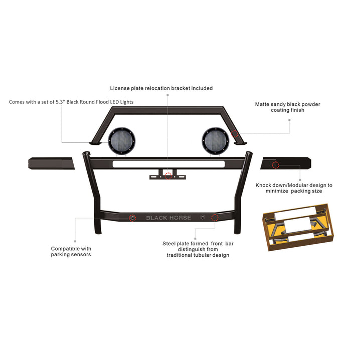 Rambler Grille Guard Kit <br> 05-23 Toyota Tacoma