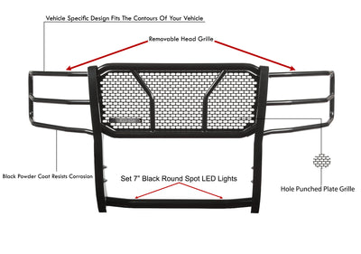 Rugged Heavy Duty Grille Guard Kit <br> 07-13 Chevrolet Silverado 1500