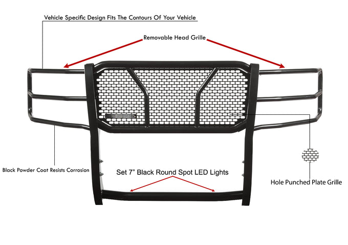 Rugged Heavy Duty Grille Guard Kit <br> 07-13 Chevrolet Silverado 1500