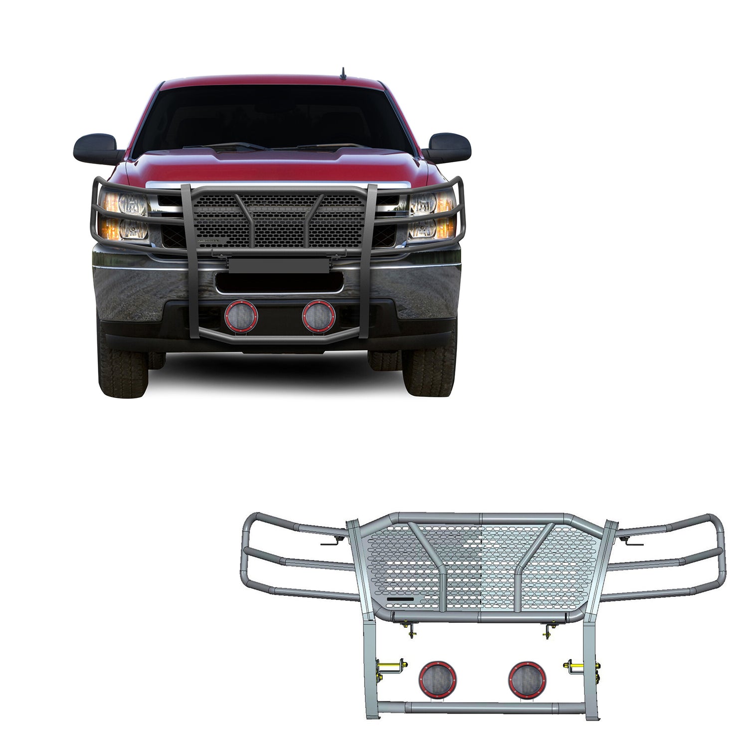 Rugged Heavy Duty Grille Guard Kit <br> 07-13 Chevrolet Silverado 1500