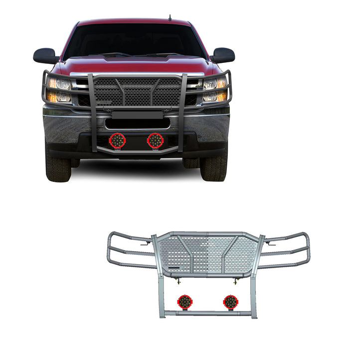 Rugged Heavy Duty Grille Guard Kit <br> 07-13 Chevrolet Silverado 1500